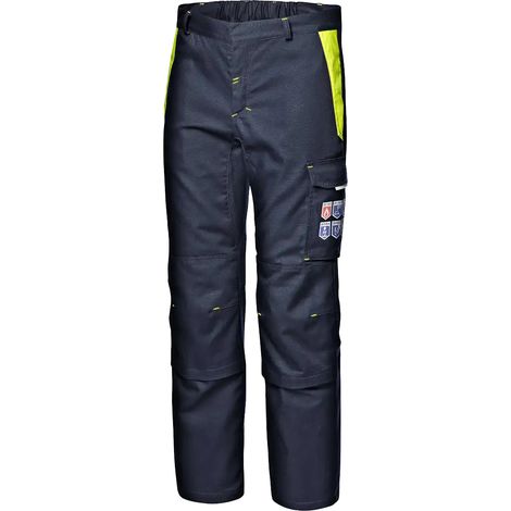 SIR SAFETY SYSTEM OPERATION POLYTECH STRETCH Pantalon de travail multirisque bleu jaune haute visibilité Taille 52