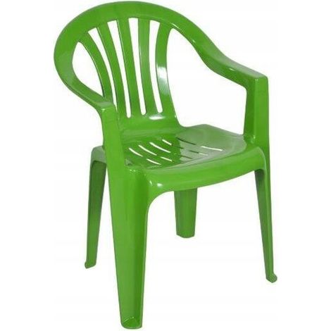 Sedia da giardino in plastica verde lime Zircon