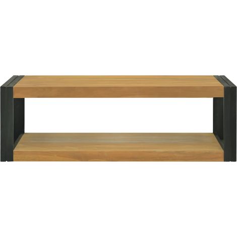 GBLY Wand-Badregal 110x45x35 cm Massivholz Teak (1/5)