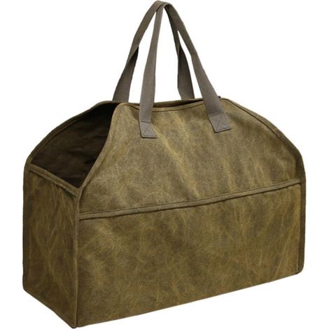 aus 16 Ann Canvas für Kaminholz and Holz Robuste Tragetasche