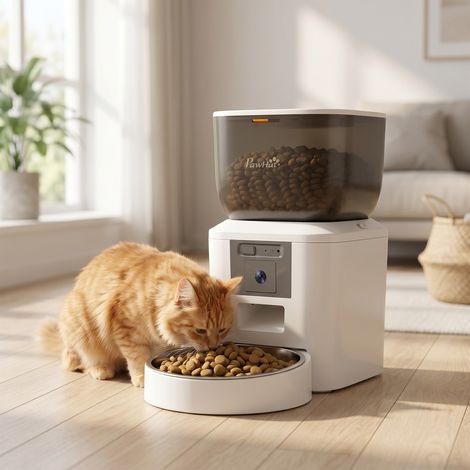 Distributeur automatique pour chat avec caméra, Wifi 2,4GHz, pilotable par application, 4L, audio bidirectionnel (1/5)