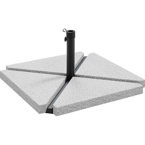 Maison Exclusive - Set Base per Ombrellone da Giardino 5 pz in Granito e Acciaio