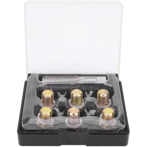 Bouchon de vidange d'huile M13 x 1,25 mm, kit de réparation de filetage, outil de retaraudage pour vis de carter d'huile (1/4)