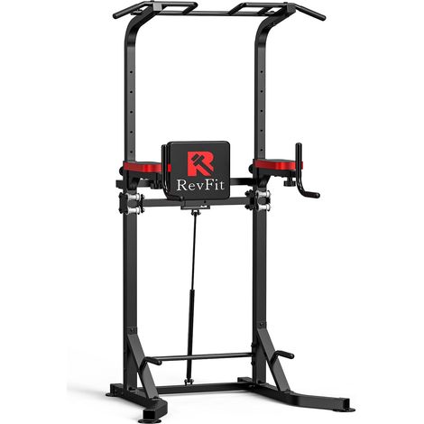 Power Tower avec barre de traction autoportante - Station de musculation réglable en hauteur (160 à 220 cm) avec support dorsal et hydraulique - Station de musculation pour la maison - Tour de (1/5)