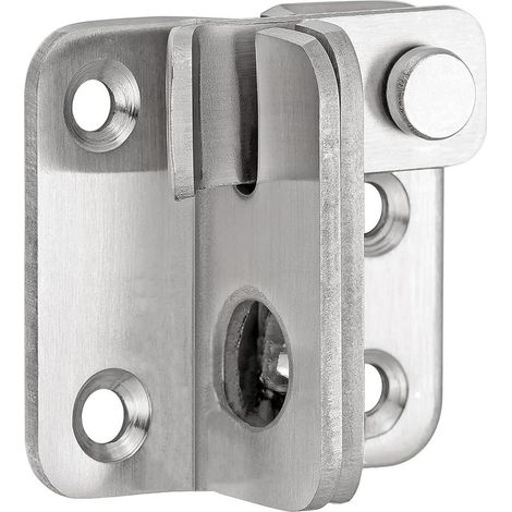 Dispositivo di chiusura scorrevole Serratura Porta Scorrevole Serratura Riquadro Fermo di chiusura, Serratura Porta Scorrevole Serratura piccolo Piccolo gancio in Acciaio Inox-Nero - Aprire A Sinistra (1/5)