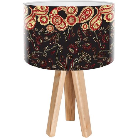 Lampe de chevet yoga foto-229 - Bois clair, multicolore (1/3)