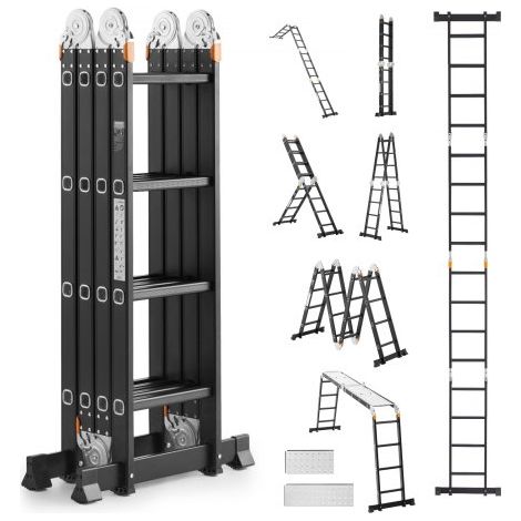 Échelle Pliante Polyvalente 7 en 1 Escabeau Télescopique (1/5)