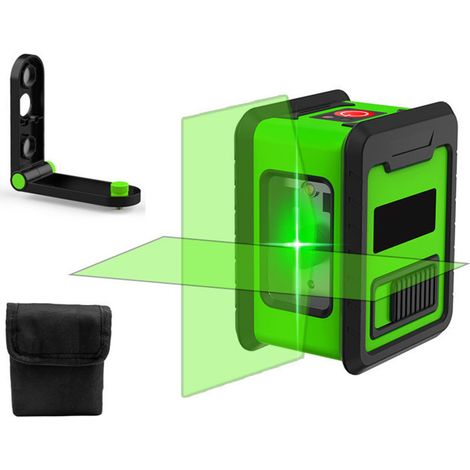 Niveau à bulle infrarouge portable mini, à lumière verte, à 2 lignes, de haute précision et à forte puissance lumineuse. (1/5)