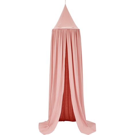 Ciel de lit rose transparent, cadre de lit, moustiquaire, ciel de lit rond, décoration pour chambre d'enfant (1/5)