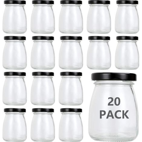 Bocaux En Verre De 100 Ml Avec Couvercle foncé Pot En Verre Avec Couvercle Pots En Verre Pour Yaourt (1/5)