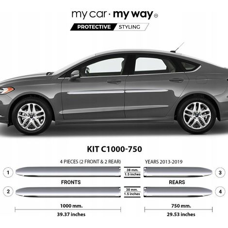 Ford Mondeo V Mk5 Liftback - Molduras cromadas en las puertas (1/3)