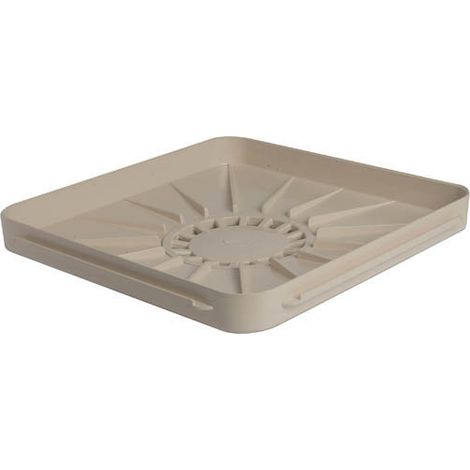 Nicoll – Receveur de douche siphonné en PVC Ø63 sable – Écoulement central avec fond nervuré – Adaptateur pour sorties Ø80-100 mâle et 63/90 femelle (1/3)