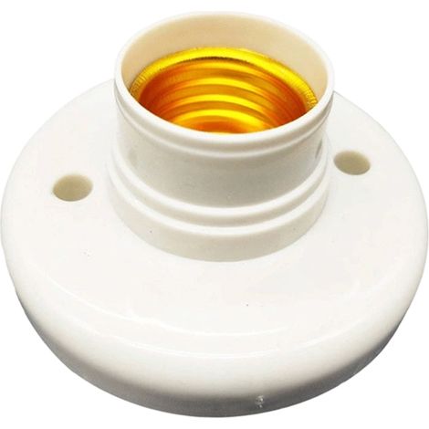 Douille d\'ampoule E27, douilles de lampe E27, douille à vis ronde en plastique, support de lampe, douille murale E27, douille de la