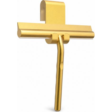 Gold Silicone Window Squeegee with Hook for Bathroom 21 cm (1/5)