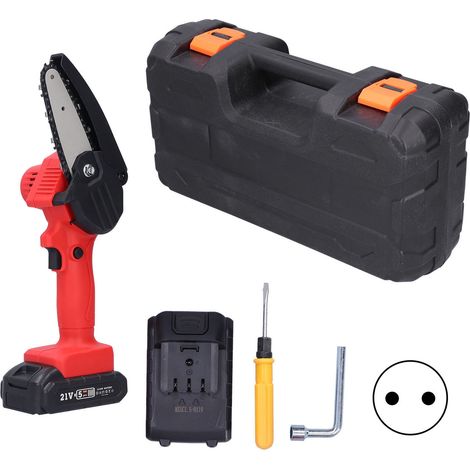 Scie à chaîne électrique HiLDA 21V sans fil, outil de jardinage pour élagage, batterie lithium-ion et chargeur inclus, prise 220VAC (1/5)