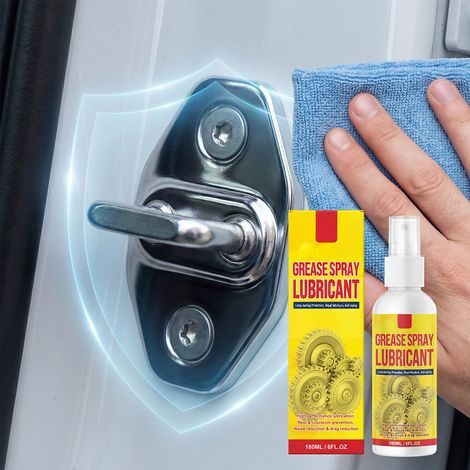 Rust remover and lubricant spray, gentle cleaning and care for metals, lubrication, noise reduction, smoothing, suitable for various automotive hardware applications -- 180ml (1/5)