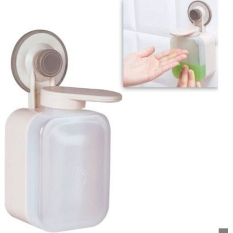 Distributeur De Savon - Ventouse Murale - Pour Salle De Bain Lavabo Hotel Restaurant - 11 5 X 8 5 X 7 5 Cm - 1 Piece (1/5)