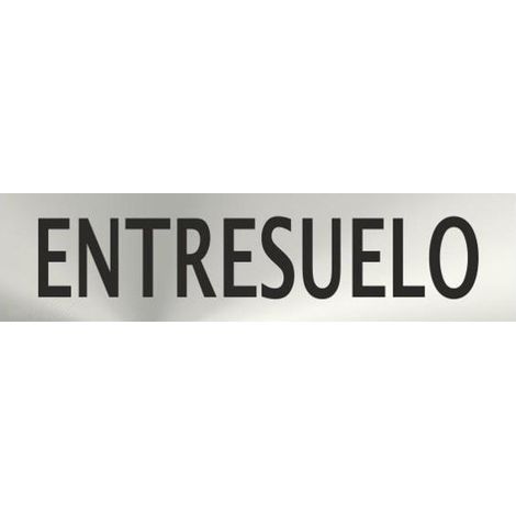 Señal informativa Entresuelo acero inoxidable de 0'8mm 50 x 200 mm SEKURECO (1/2)