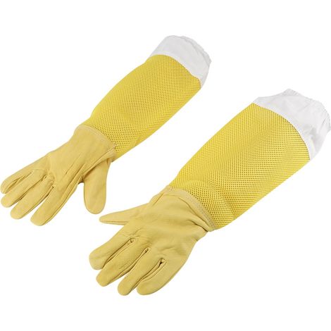 Gants de Protection Apicole à Manches Longues en Maille pour Débutants, Outil de Travail pour Apiculteurs Taille XL (1/5)
