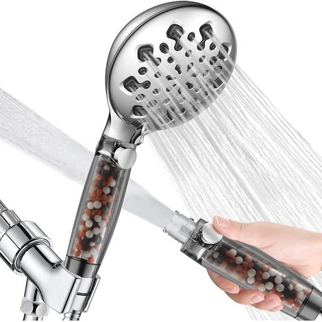 Anti-Kalk-Duschkopf, wassersparend, Hochdruck-3-Schicht-Filtersystem mit 9 Duschmodi – RAPANDA