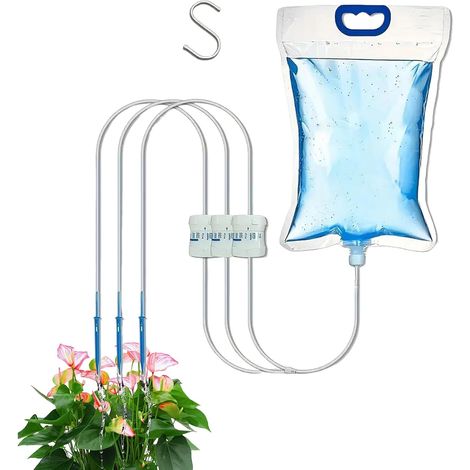 Système d'arrosage automatique pour plantes en pot, irrigation goutte à goutte réglable pour balcon, terrasse, jardin, bureau, maison de vacances (1/5)