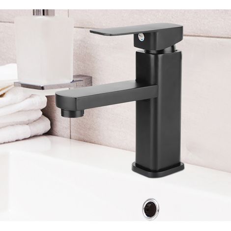 Waschtischarmatur mit Einloch-Kalt- und Warmwasserhahn, Wasserfallarmatur, moderne Armaturen (1/5)