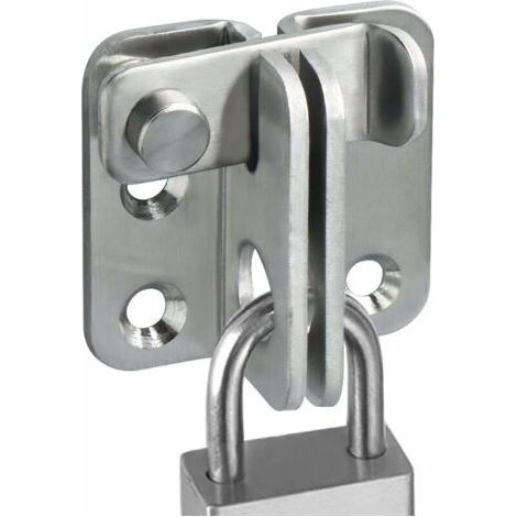 Brushed Stainless Steel Sliding Door Lock – Security Latch 55mm x 45mm – Scratch Resistant – For Doors and Windows – EMS3001-B (1/5)
