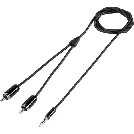 Câble de raccordement SpeaKa Professional SP-7870484 Cinch-RCA / Jack audio [2x Cinch-RCA mâle - 1x (1/3)
