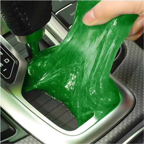 Gel de nettoyage pour voiture, Gel de mastic de détail universel Outils de détail Nettoyant pour intérieur de voiture, Nettoyant pour clavier (vert) (1/5)