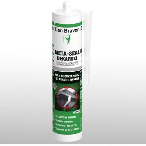 Mastic gris Den Braven Meta Seal pour tôles et gouttières 290 ml