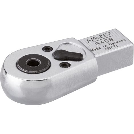Hazet Bit Einsteck-Umschaltknarre 6408, 9 x 12 mm Einsteck-Vierkant massiv, 1/4 (6,3 mm) Sechskant hohl, Länge 46,5 mm (1/5)