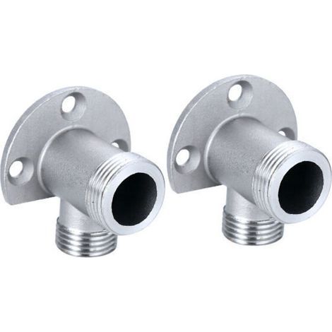 Kit d'installation pour robinet apparent Tuyau de douche extérieur Fixation raccord en cuivre Filetage 1/2 NPT Compatible avec robinet mural (1/4)
