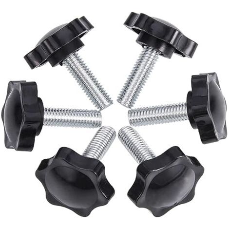 Pair - M8x25mm Vis de pouce, étoile en plastique moletées Bouton de serrage à vis Thumbscrew(20pcs)