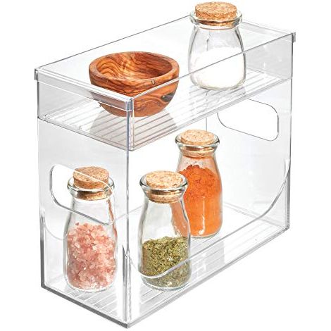 iDesign Cabinet Binz Portaspezie, Plastica, Trasparente, 16.5x16.5x16.5 cm (1/4)