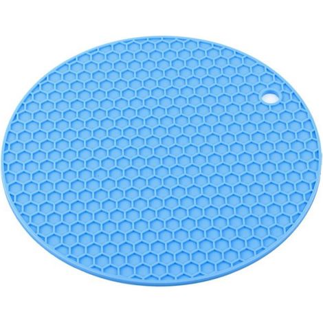 Set De Table - Rond - Silicone - Résistant Chaleur Jusqu À 230 °C - Antidérapant - Pour Cuisine Et Salle À Manger - Lot De 4 (1/5)