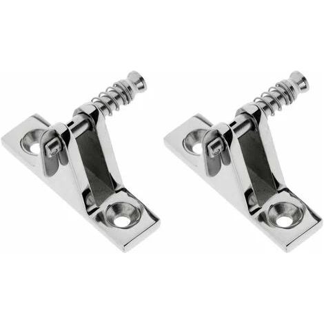 Hinge Bateau - 316 Acier Inoxydable - 90 Degres - Pour Toile Bimini Et Auvent - 2 Pieces