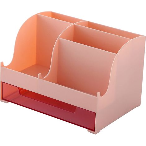 Boîte De Rangement Bureau - Boîte De Rangement En Plastique Avec Tiroir - Pour Bureau Maison Bureau École - 16 x 11,5 x 10,7 cm - 1 Pièce (1/5)