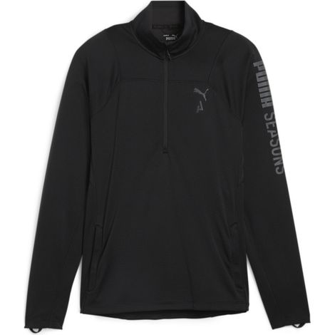 Maglia a maniche lunghe da uomo Puma Seasons LS 1/4 ZIP nera 52489101 r XL (1/5)