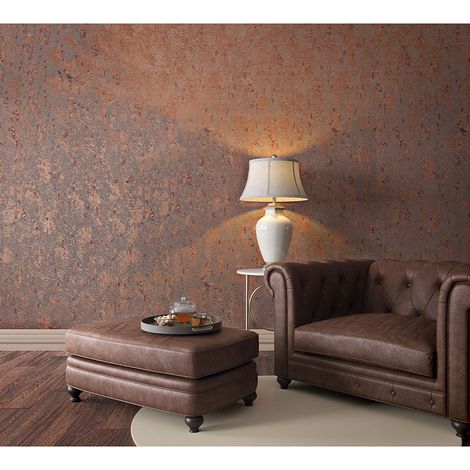 marburg Papier peint non-tisse Cuivre Moderne Unie Repere Avalon pour chambre de mouton salon ou cuisine Qualite superieure 100% Fabrique en Allemagne 10,05 x 0,53m 31644 (1/4)
