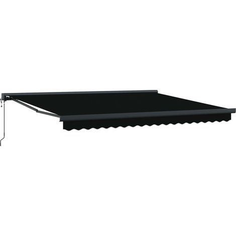 Maison Exclusive - Tenda da Sole Nero 400 × 300 cm Poliestere e Alluminio