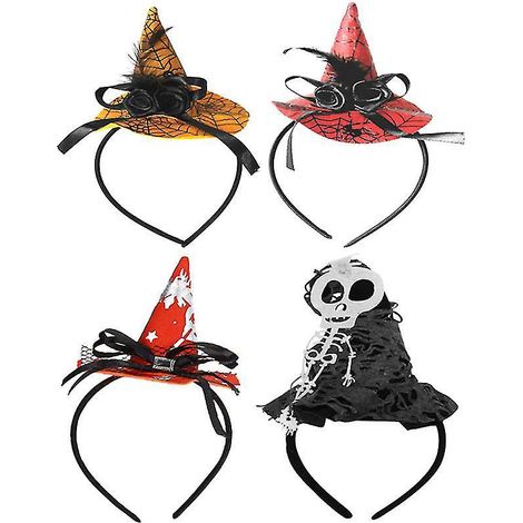 4er-Pack Hexenstirnbänder für Halloween-Dekorationen (1/3)