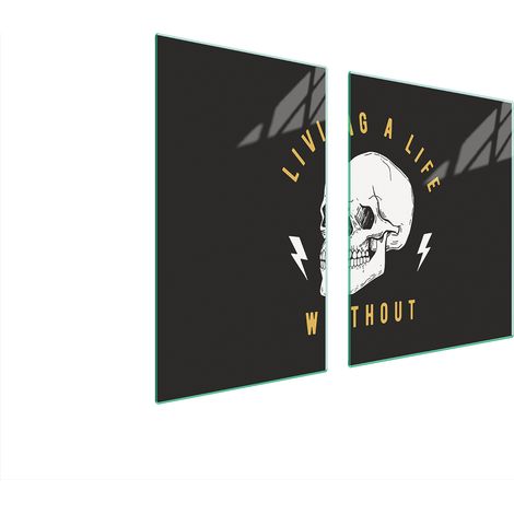 PLATO DE VIDRIO Y TABLA DE CORTAR 100x52 CALAVERA (1/5)