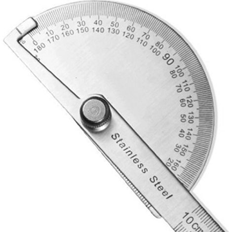 Winkelmesser aus Edelstahl, Winkelmesser, Multifunktions-Winkelmesser, 180-Grad-Winkelmesser, Messwerkzeug, Messlineal für Holzbearbeitung (1/5)