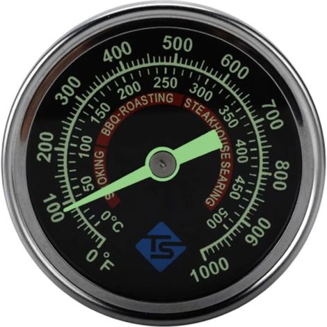 Thermomètre bimétallique INF 0-500℃/0-1000℉ en acier inoxydable, pour four, gril et fumoir (1/5)