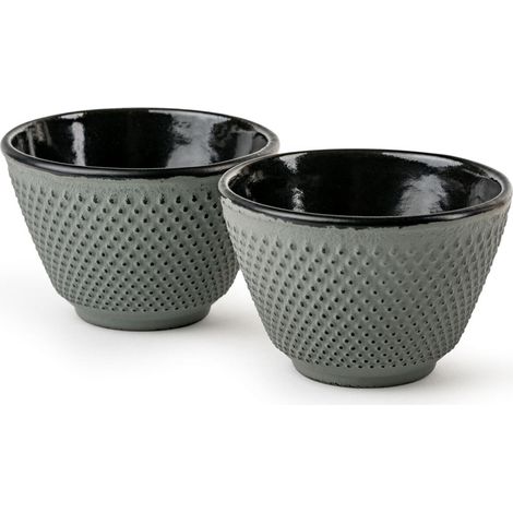Bredemeijer Set de 2 emaillierte de Teetassen Gusseisen, hellgrün, je mit einem Fassungsvermögen de 100 ml