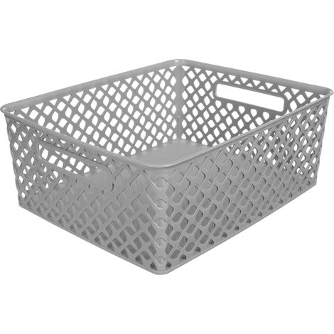 Cestino in plastica da 4l folk grigio - 5five