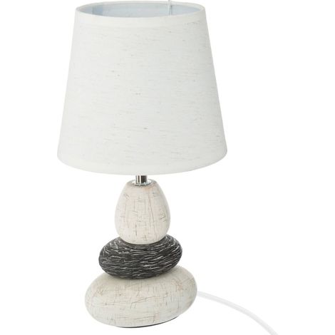 Atmosphera Clary lampada da tavolo avorio taupe 33 cm