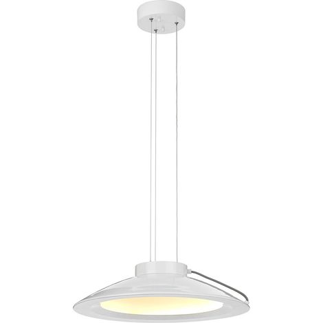 Elstead Europa - Sospensione a soffitto a cupola media 1 luce a LED Finitura verniciata bianca (1/2)