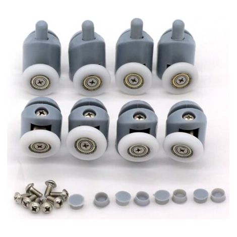 BUNTHAUS Lot de 8 roulettes pour porte de douche (23mm) (1/5)