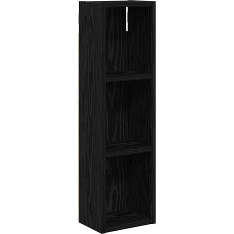 Bathroom Wall Cabinet Black Oak 20 x 14 x 70 cm Engineered wood vidaXL